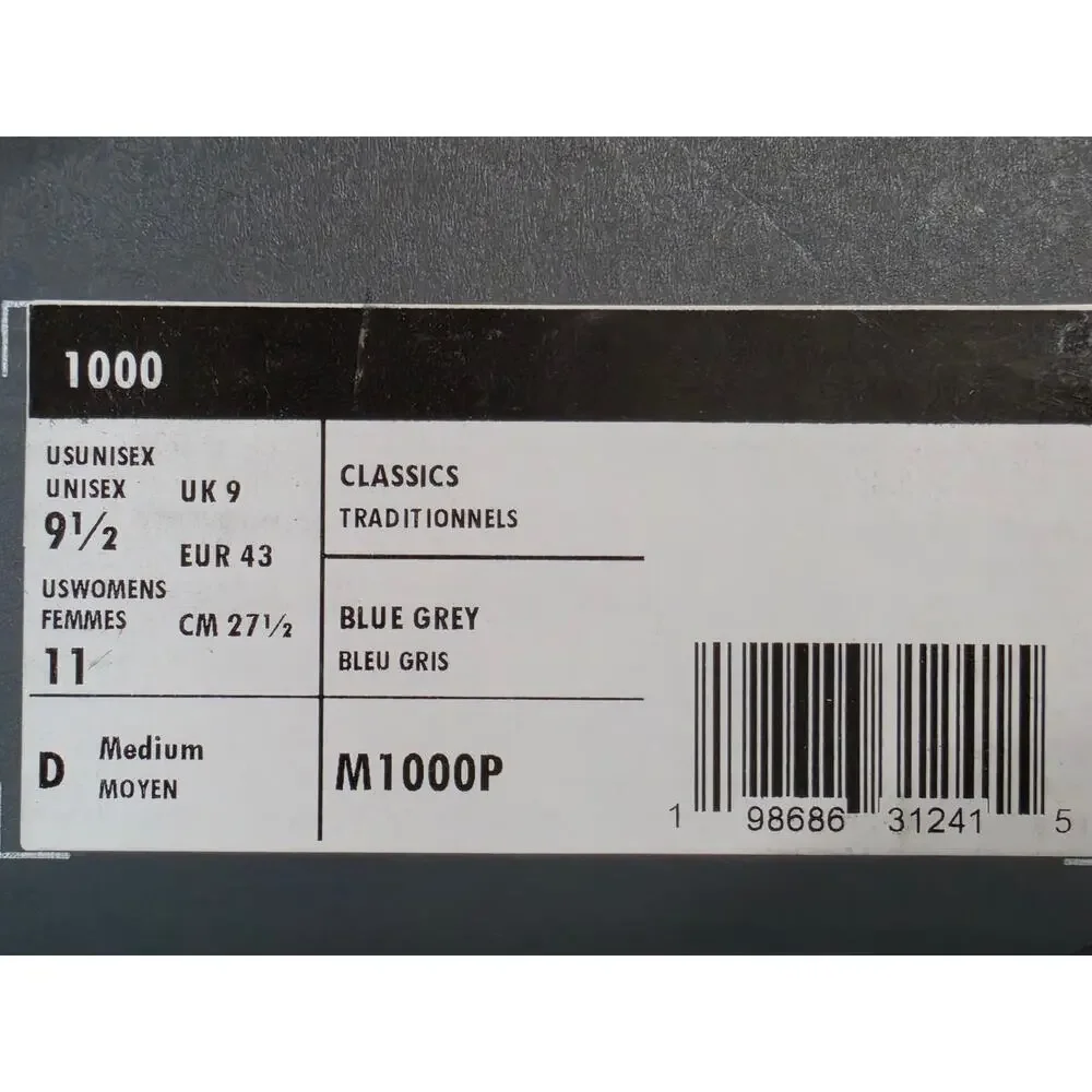 New Balance 1000 M1000P Men’s 9.5 / Women's 11 Blue Grey – Brand New